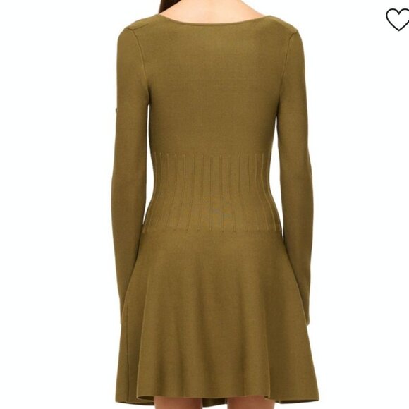 STAUD Olive Green Mini Dress - Picture 4 of 10